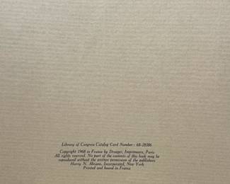 Inside page of Dali, Edited and Arranged by Max Gérard, hardcover, 1968, silver dust jacket