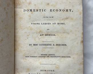 Domestic Economy by Miss Catherine E. Beecher, hardcover, 1845