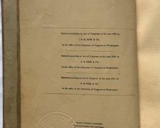 Inside page of High Art: From the Brush and Sport from the Quill, hardcover, 1875