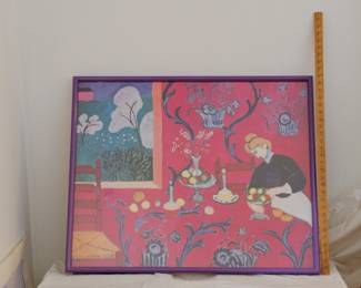 Framed color print of "Harmony in Red" by Henri Matisse