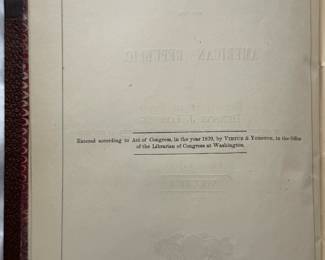 Inside page of Washington and the American Republic by Benson J. Lossing, Volumes I–III, hardcover, 1870