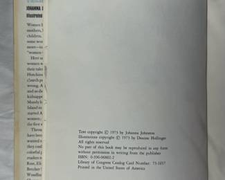 Inside pages of Women Themselves by Johanna Johnston, hardcover, 1973