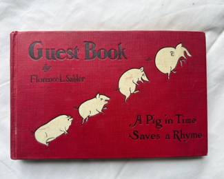 A Guest Book, A Pig in Time Saves a Rhyme, by Florence Sadler, hardcover