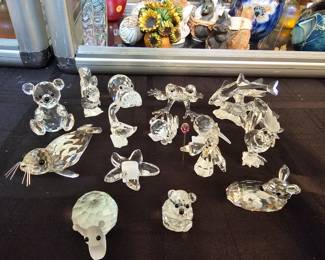 few examples of the many Swarovski crystal figurines