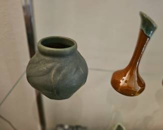 few examples of art pottery - Roseville Van Briggle Weller and others
