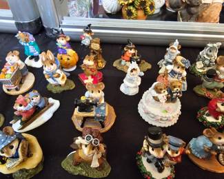 few examples of the many collectibles - Wee Forest Folks