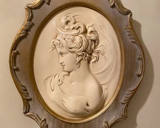 Lot 68: A Pair of Carved Oval Panels