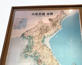 Lot 34: A Framed Map of Korea