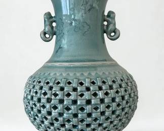 Lot 35: A Set of Five Asian Celadon Glazed Porcelain Articles
