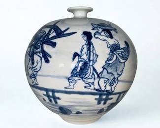 Lot 36: One of Set of 3 Asian Vases: Height 8.5 x Diameter 27 inches
CONDITION: Excellent