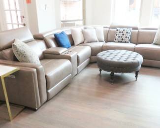 Ashley Furniture 5 piece power reclining sofa - taupe gray