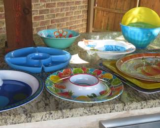 Melamine patio dishes