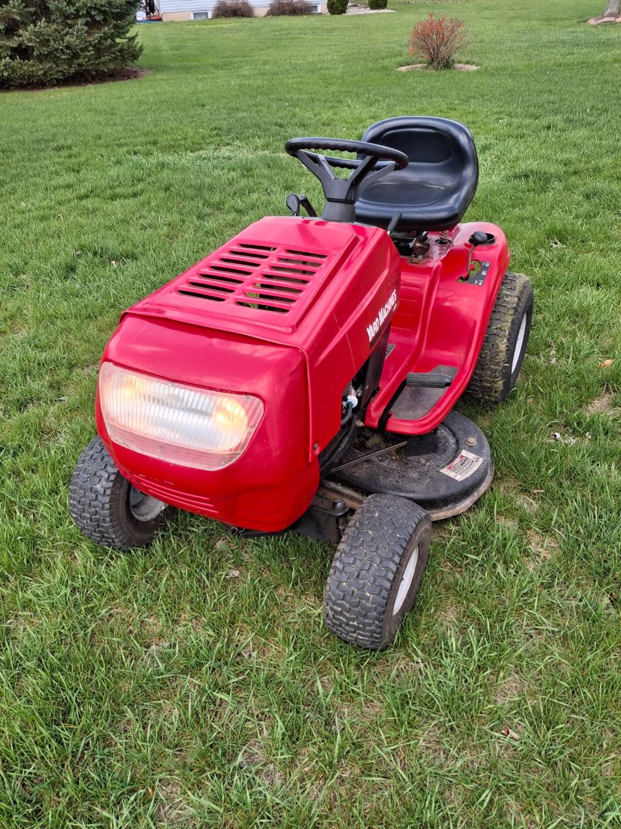 Yard Machine 38 Inch Cut, 12.5 HP. Briggs and Stratton Engine, Runs Excellent! New Battery, New Rear Tires, Fresh Tune Up! Ready to Mow!