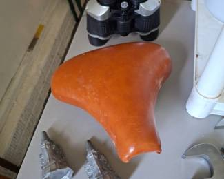 Saddle Bicycle Seat, 2 Model Transmissions, and a Pair of Binnoculars!