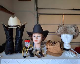 Variety of Hats, Cowboy Boots and Sling Shots!