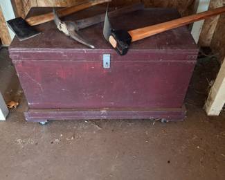 Antique Wooden Toolbox and Old Hand Tools!