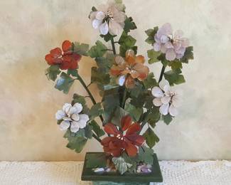 Vintage Chinese Gemstone Bonsai Tree