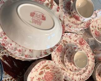 Vintage Rose Chintz China from England ~ Johnson Brothers