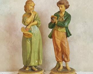Vintage Borghese Chalkware Figurines – Pair