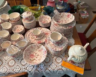 Vintage Rose Chintz China from England ~ Johnson Brothers