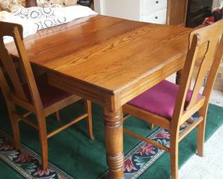Solid Oak Extension Dining Table – 98"