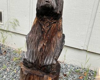 Rustic Chainsaw Carved Bear Statue – Wood Sculpture Cabin Décor 🐻