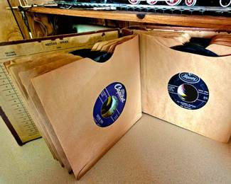 Vintage 45 records.