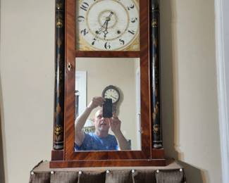 Seth Thomas wood works clock. Runs. Very accurate. $350