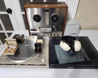 Teac Reel to Reel Deck $50 - NOS Reel Tapes $10 ea - Pioneer Turntable w Audio Technics Cartridge $60 - Carrera Turntable w Audio Technics Cartridge $30 - NOS Audio Technics Cartridges $40 ea - Pioneer Headphones $25