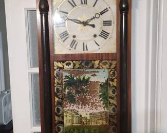Riley Whiting wood works clock. $80.