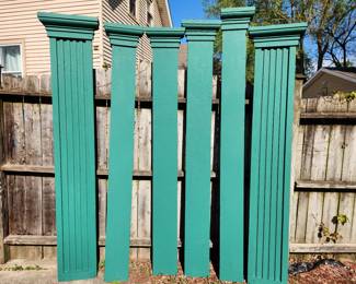 Greek Revival Columns (6 ea) from early IL farmhouse - ca. 1840. $500 for the lot of 6. Would make nice gazebo detail or garden decorations.