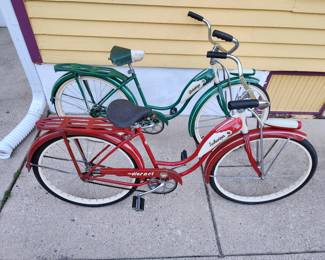 Pair 1957 Schwinn Hornets. Original paint. $300 each.