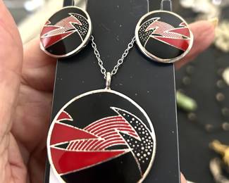 Sterling art deco set