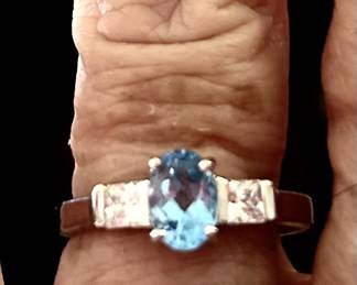 Blue topaz sterling