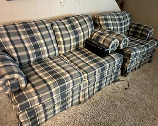 Couch ad Chair - also a blue recliner available