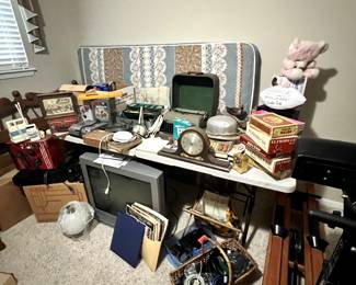 Vintage Items - Typewriter - Cigar Boxes - Dental Tools - Mickey Mouse Puzzle - and more