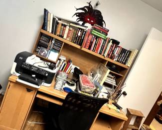 Office Desk in excellent condition - lots of books and CD and magazines