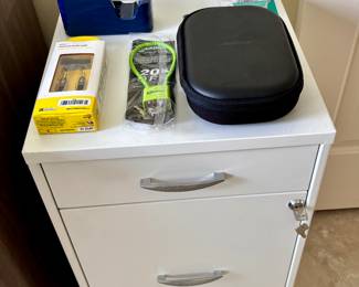 The black case is designed to hold a pistol. Currently it is holding nothing.