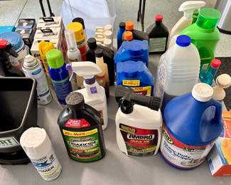 The usual chemical warfare stockpile. Weeds and ants beware.