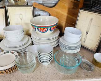 Dishes and pictures of silverware. Now that's different.