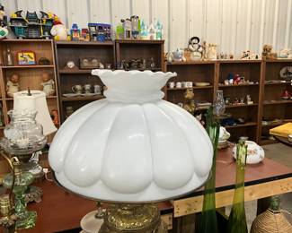 Glass & Brass Table Lamp