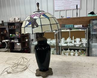 Stained Glass Table Lamp - Damaged