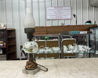 Marble & Metal Base Table Lamp