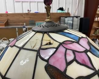 Stained Glass Table Lamp - Damaged