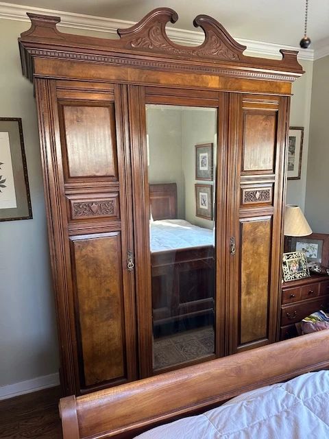 Armoire is beautiful and big but does come apart in three pieces
