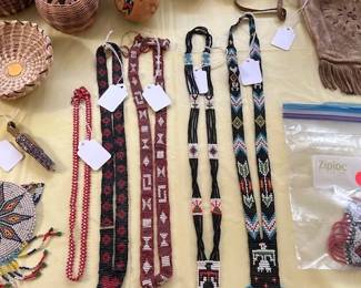Various pieces of Native American beadwork