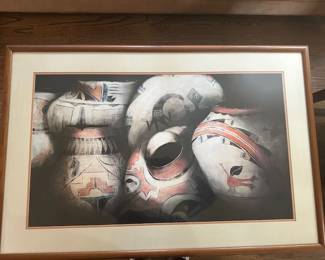 Pottery print. Framed by White Buffalo Frame Co. Phoenix.