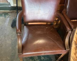Two leather office bankers chairs