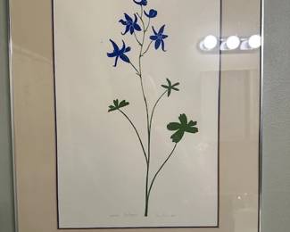 "Larkspur" signed and number print by Henry Evans