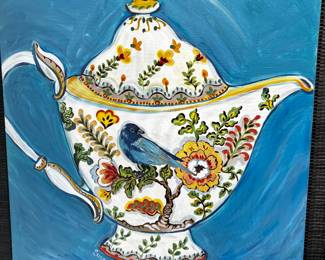 Large Teapot Painting on Canvas
36” square …by Suzanne Etienne